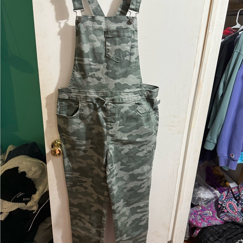 Cat & Jack Green Camouflage Overalls